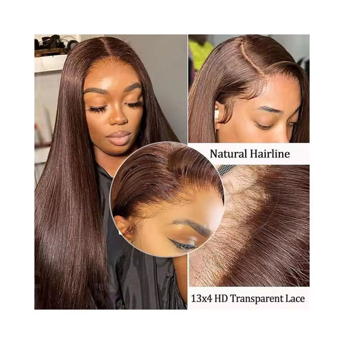 13x4 HD Lace Front Wig, Natural Brazilian Brown Wig
