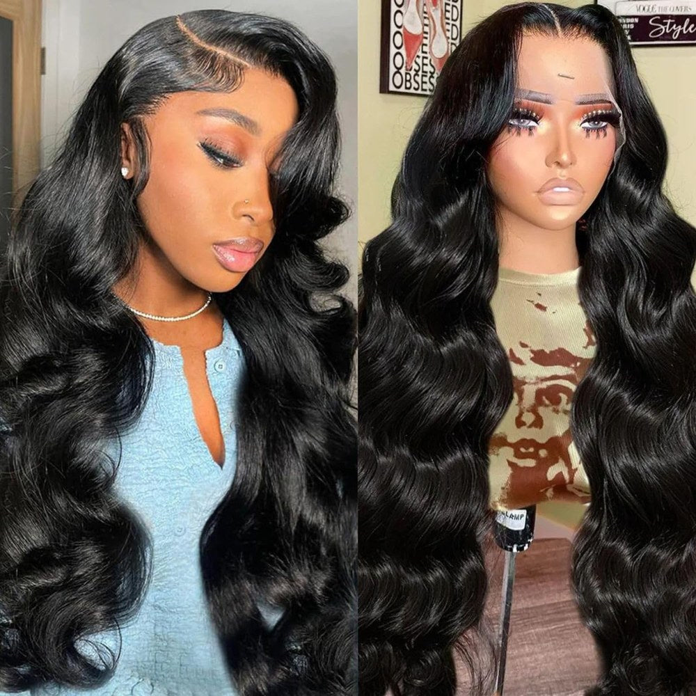 13x6 Front Lace Human Hair Wig Body Wave, Natural Color, 150