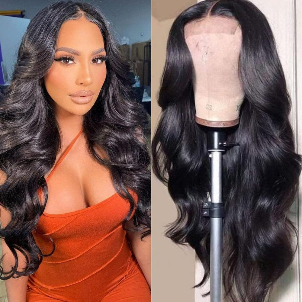 4x6 Lace Closure Wig Human Hair Natural Color Three-Dimensional Body