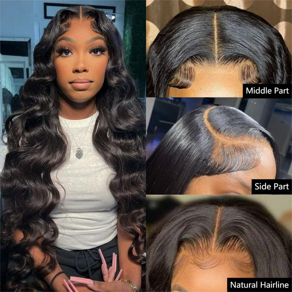 4x6 Lace Closure Wig Human Hair Natural Color Three-Dimensional Body — view 2