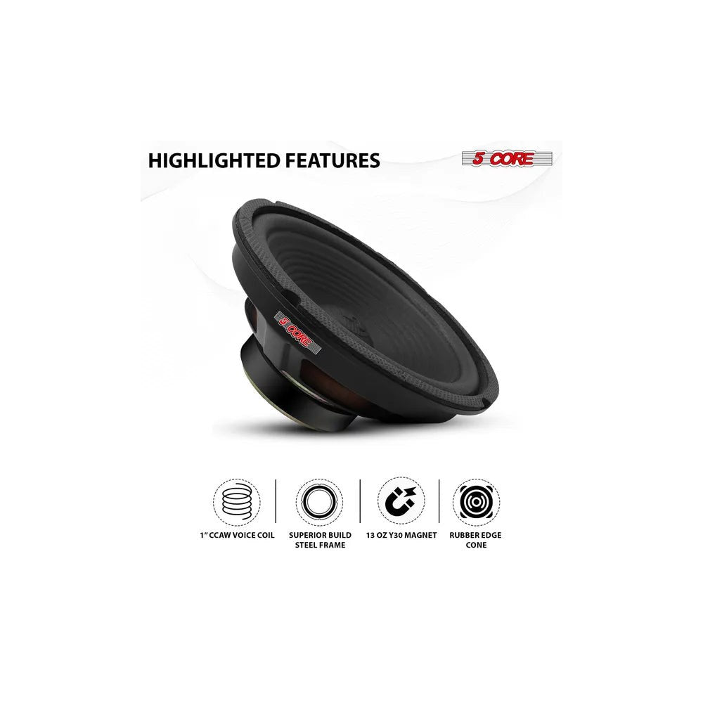 5 Core 8 Inch Subwoofer Speaker 1000W Combined Peak 4Ohm Replacement
