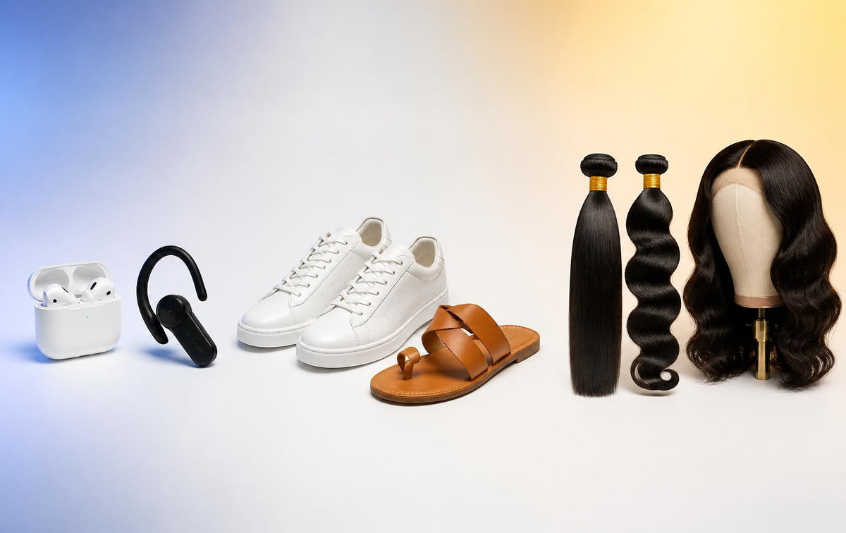 ThreeAshop — electronics, shoes and 100% human hair