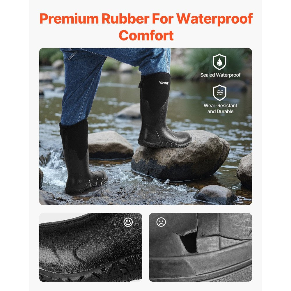 Men's Rubber Boots, Protective Footwear, Waterproof Anti Slip Hunting