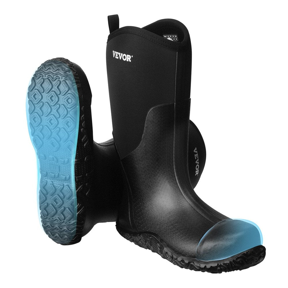 Men's Steel Toe Rubber Boots, Protective Footwear, Waterproof Rain